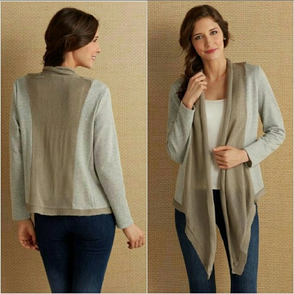 Soft Surroundings Tops - Soft Surroundings Karlie Open Jacket Sweater Sz XL